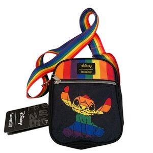 Disney Loungefly Stitch Pride Mini Shoulder Bag NWT